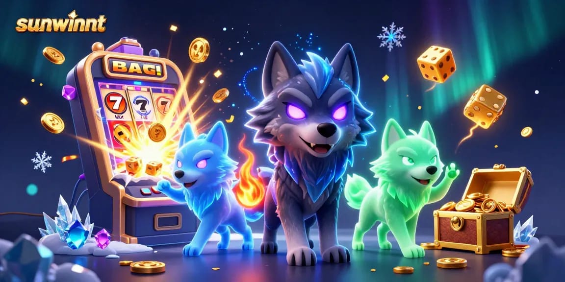 Experience thrilling gameplay with sunwinnt's innovative slots and jackpots in a vibrant 3D scene.