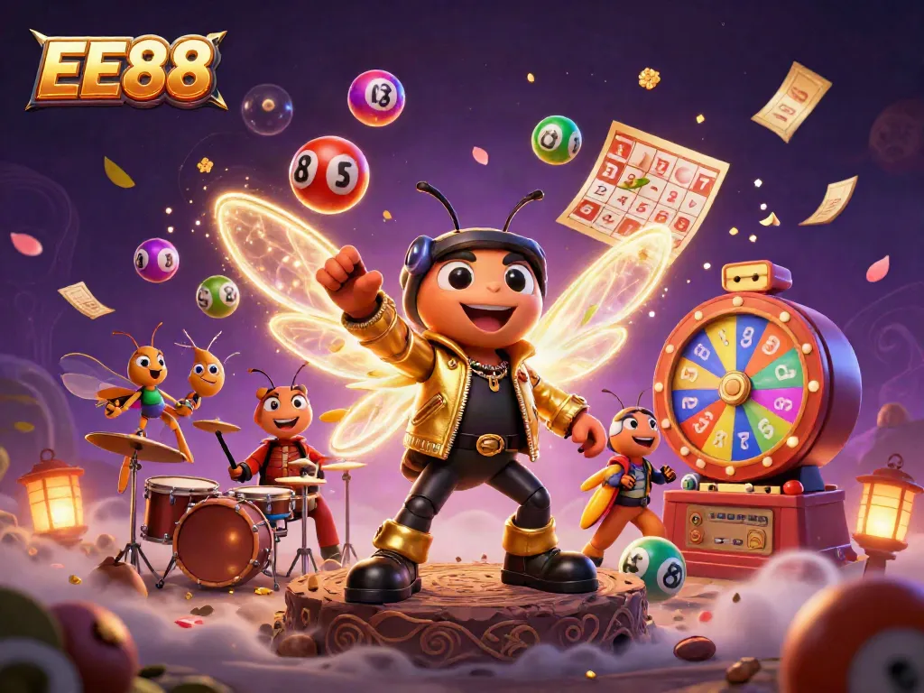 EE88 offers vibrant lottery excitement with a rock star theme and dynamic play elements.