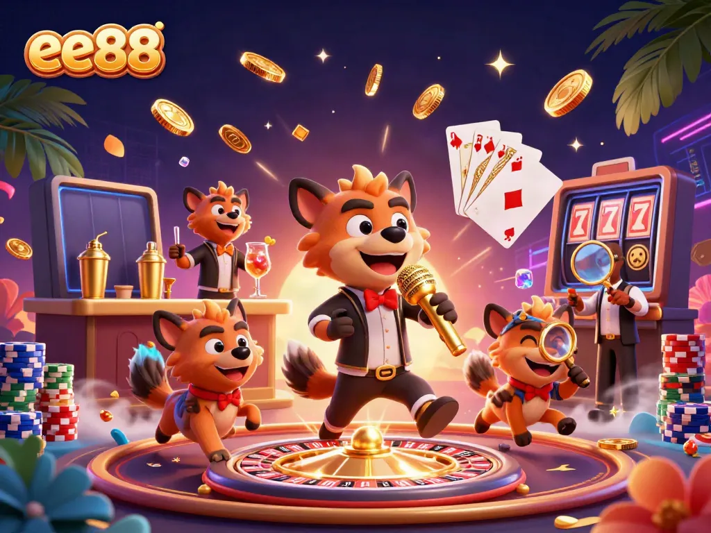 Engage in fun at the ee88 comedy casino club with lively hyenas and dynamic game elements.
