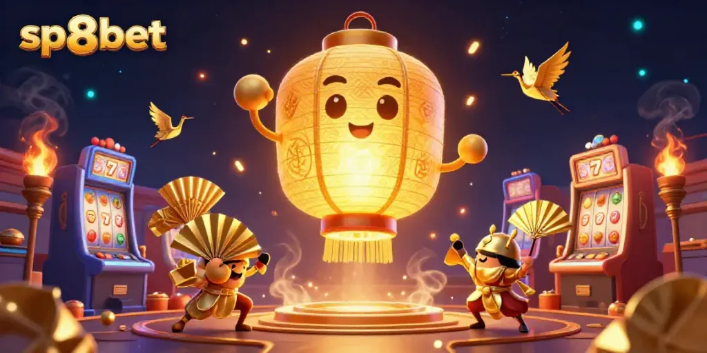 Experience sp8bet’s vibrant casino with golden lantern spirit and dynamic slot machines.