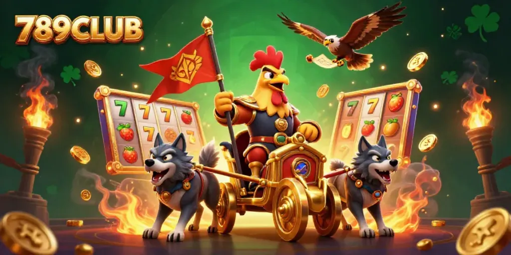 Spin the reels with excitement at 789CLUB as a rooster warlord leads the charge!
