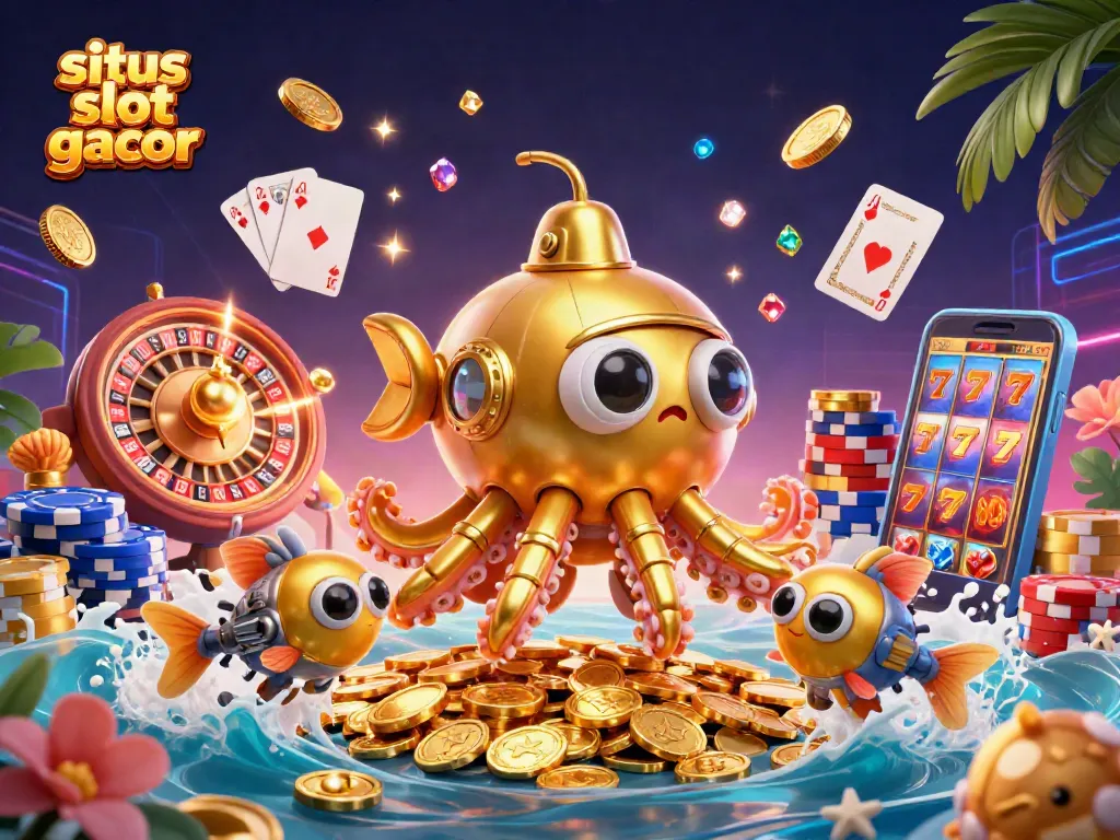 Experience the excitement of situs slot gacor with vibrant visuals of gold coins flying during a thrilling game.