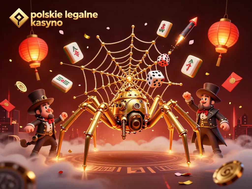 Experience excitement at a polskie legalne kasyno with a steampunk-themed 3D illustration filled with dynamic gambling elements.