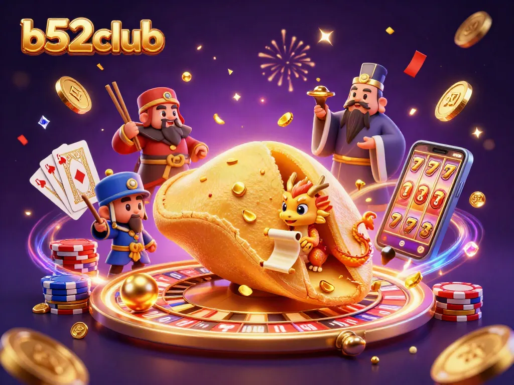 Engage with b52club's thrilling gaming universe featuring vibrant casino elements and dynamic characters.