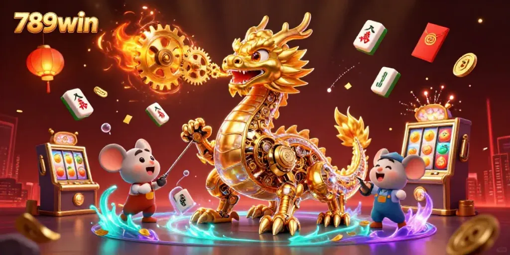 Experience the excitement of 789win as a golden dragon reveals the magic of gaming.