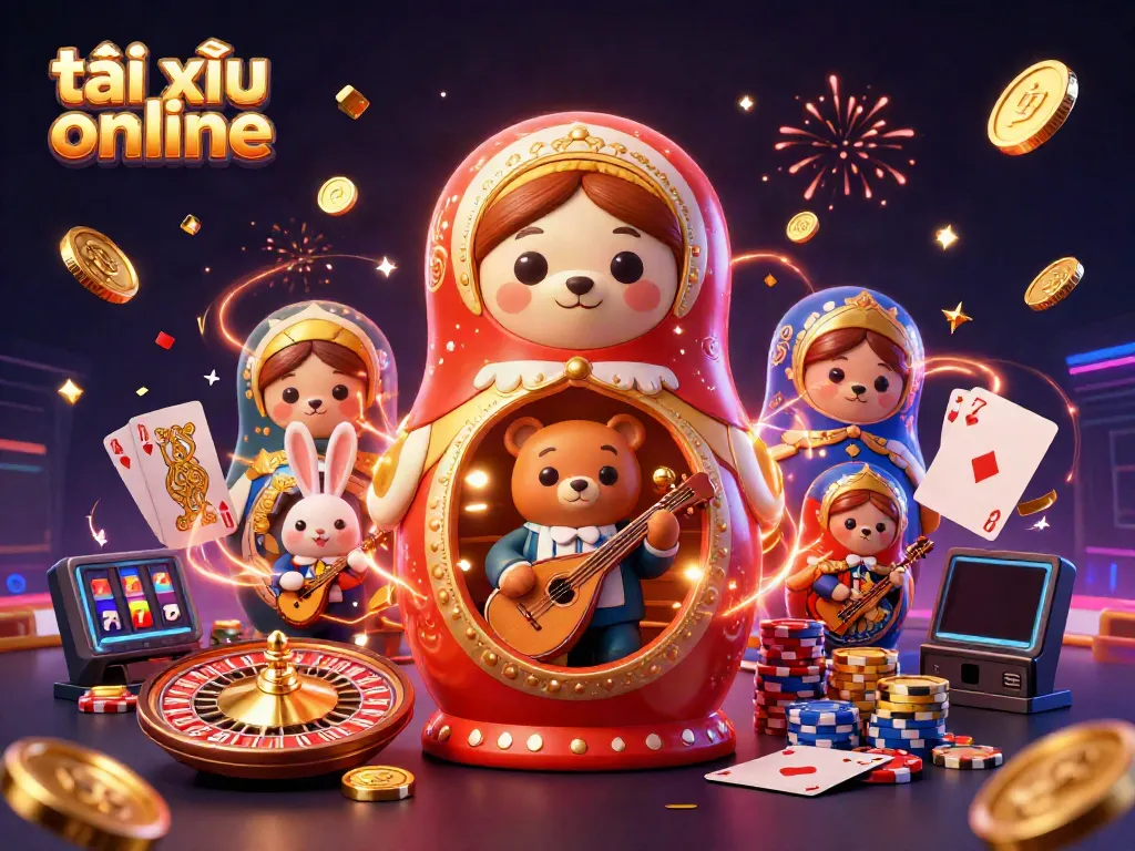 Experience thrilling tài xỉu online with colorful characters and dynamic game elements bursting into action.