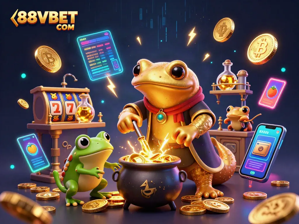 Experience the dynamic world of 88VBET COM, where cartoon alchemists transform gold in an exciting casino atmosphere.