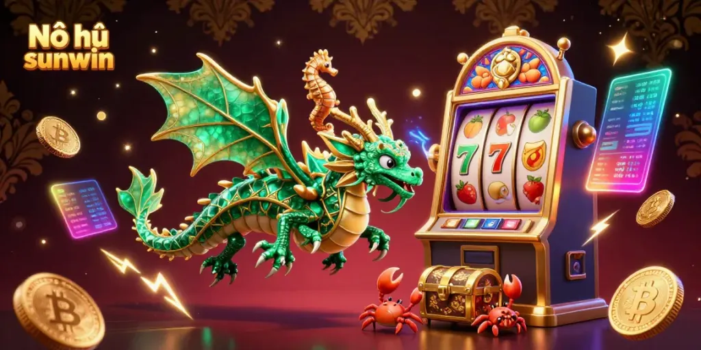 Engage in the thrilling action of Nổ hũ sunwin as the vibrant slot machine spins with exciting jackpots.