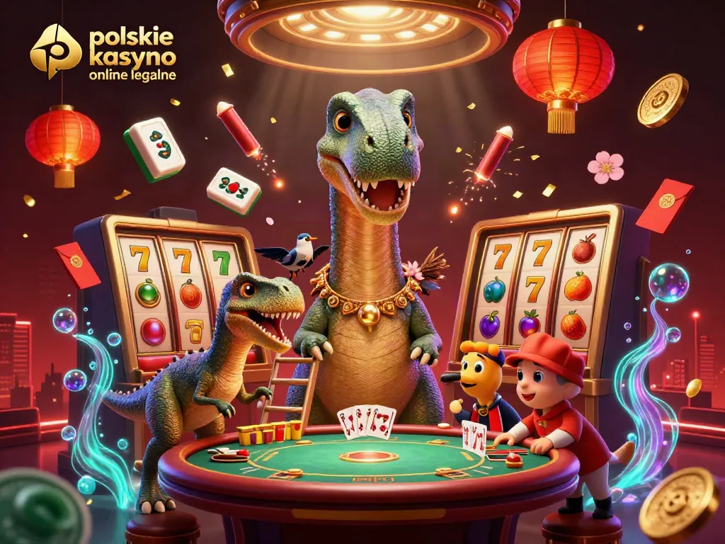 Engage in stunning gameplay at polskie kasyno online legalne with vibrant 3D illustrations of casino elements.