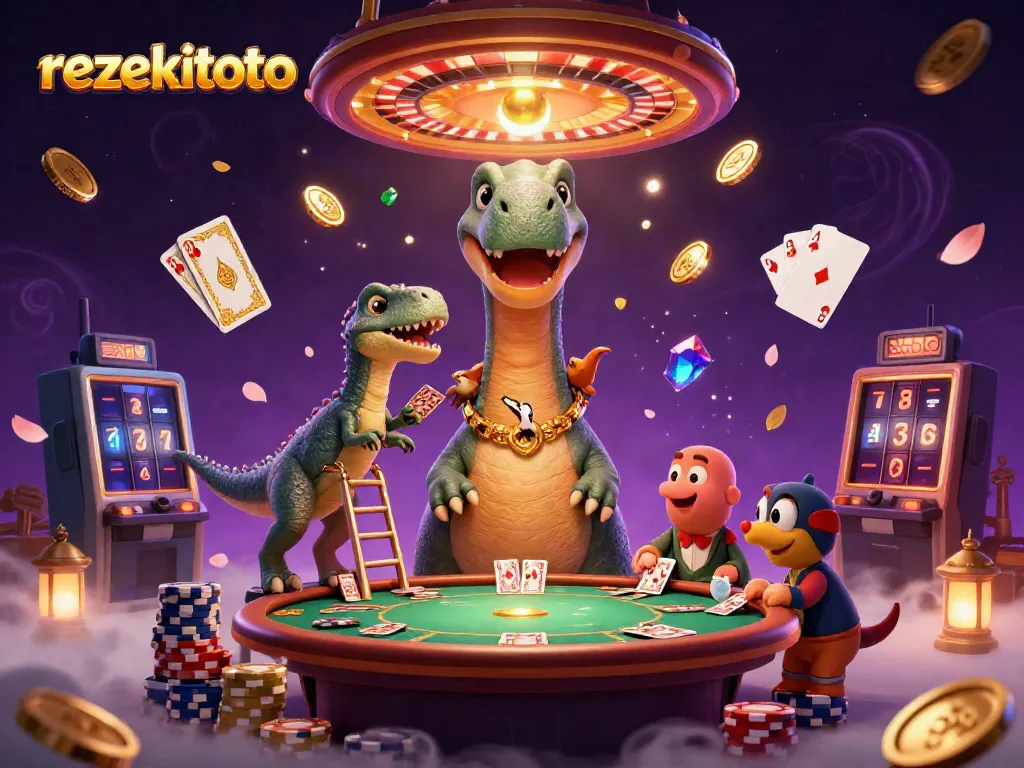 Experience rezekitoto with vibrant casino action featuring animated 3D characters and dynamic game elements.