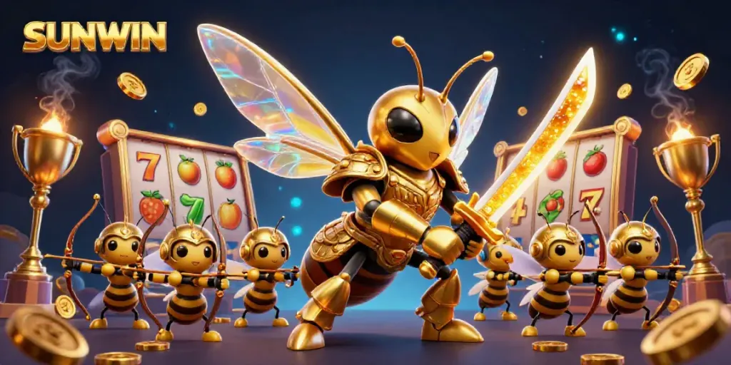 Experience thrilling gameplay at SUNWIN with vibrant slot reels and stunning gaming characters.