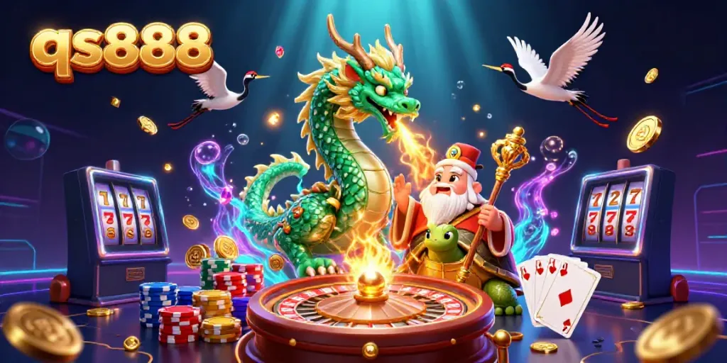 Experience thrilling gameplay and lucky moments with qs888 in this vibrant casino scene.
