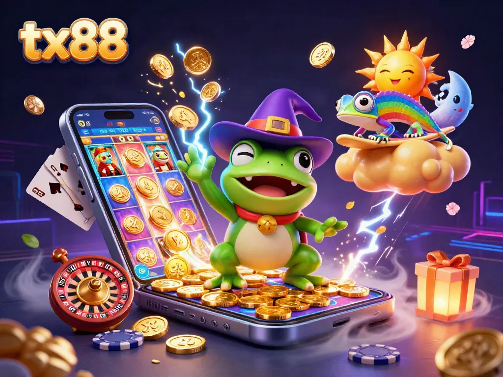 Experience winning thrills at tx88 with a storm of coins and vibrant casino elements.