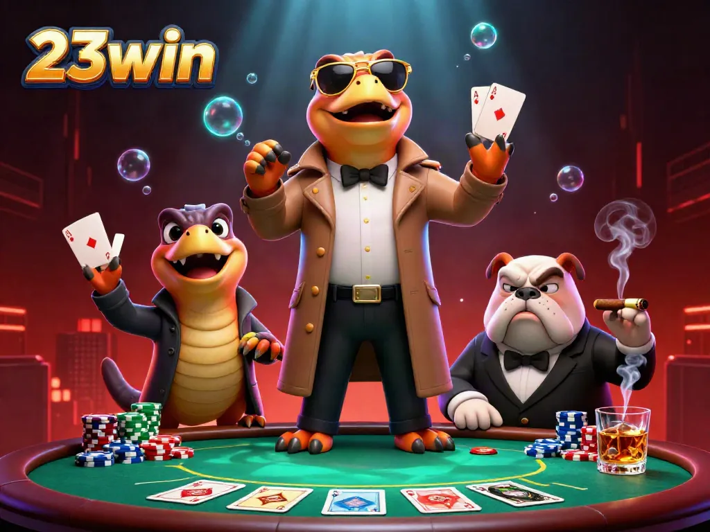 Three raptors in a trench coat infiltrate a casino as the bouncer assesses their 23win deception.