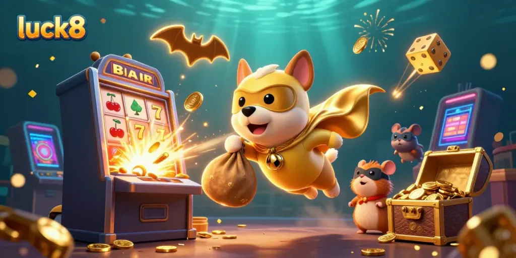Join the adventure with luck8 as a heroic dog flies, bringing excitement to casino gaming.