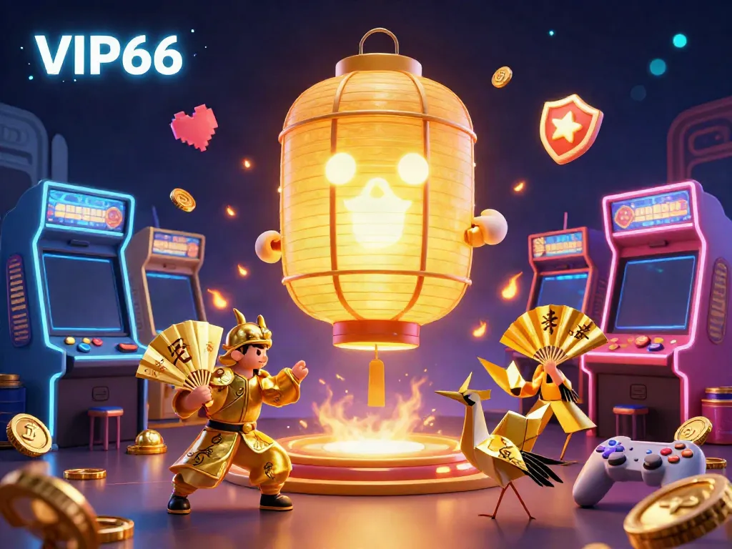 Experience the colorful gaming culture of VIP66 with vibrant characters and dynamic elements in a casino environment.