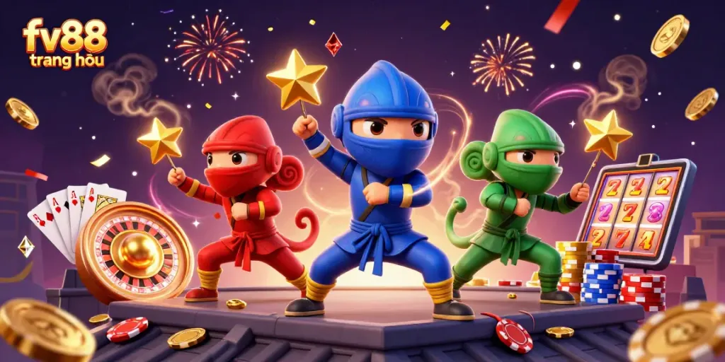 Engage with fancy gameplay at fv88 trang chủ featuring vibrant casino elements and animated characters.