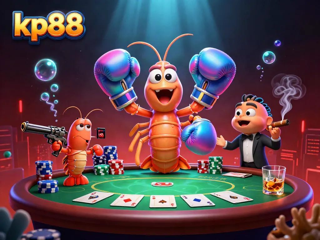 Engage in exciting poker action at kp88 with vibrant characters and dynamic casino elements.