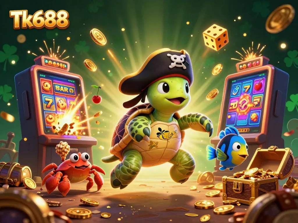 Spin to win with Tk688's engaging casino games featuring exciting characters and treasure!