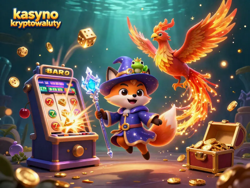 Experience exhilarating gameplay at kasyno kryptowaluty with a magical fox, phoenix, and vibrant slot machines.