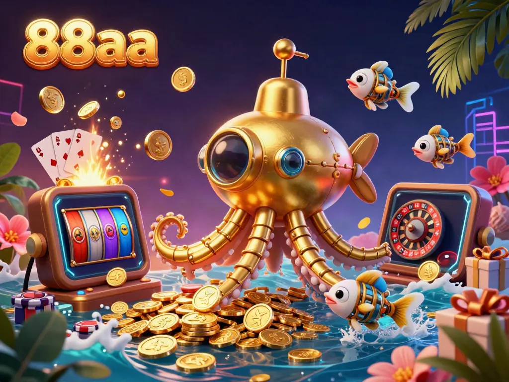 Engage with thrilling casino entertainment at 88aa, featuring a unique kraken submarine and dynamic slot games.