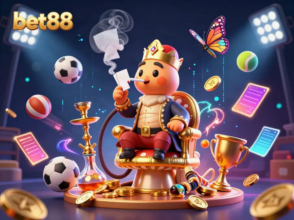 Experience exciting gameplay at bet88 with a whimsical caterpillar character in a vibrant casino setting.
