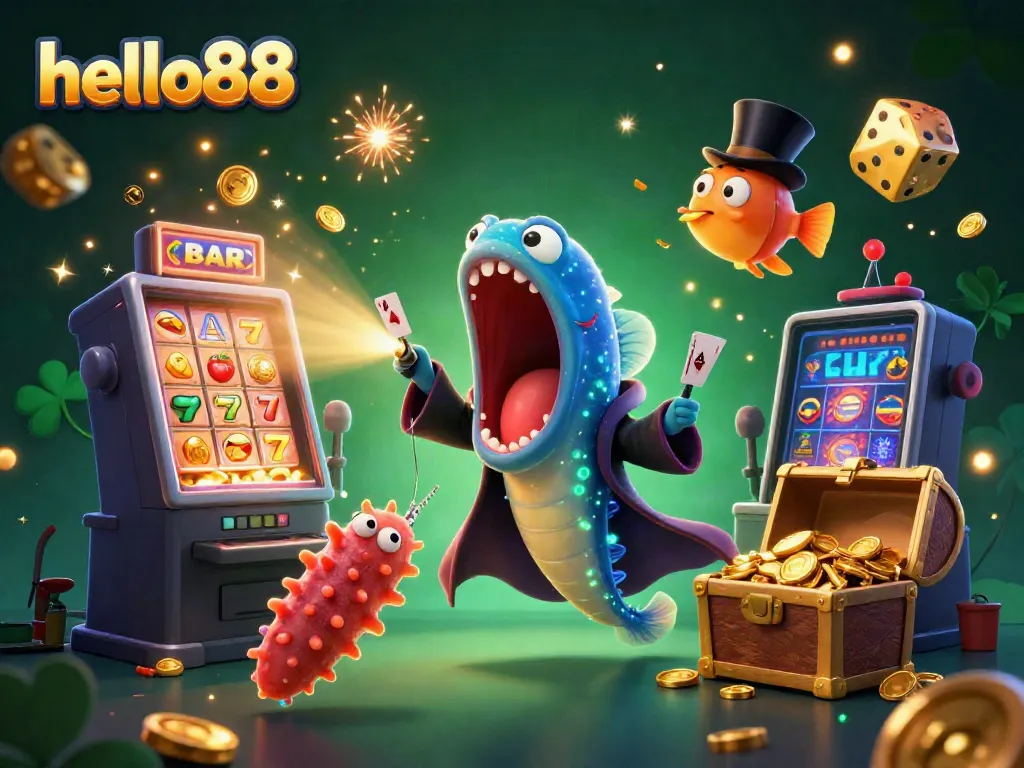 Experience the excitement of hello88 with enchanting characters performing thrilling magic card tricks.